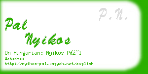 pal nyikos business card